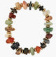 Multi Natural Agate Chip Stretch Bracelet