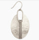 Boho Silver Wrapped Oval Earrings